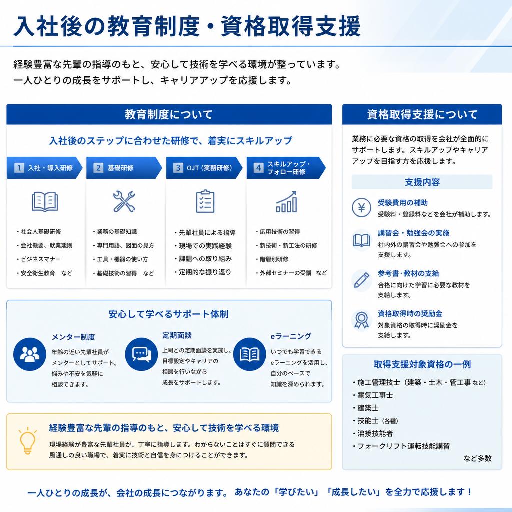 2. 充実の教育体制と資格取得支援