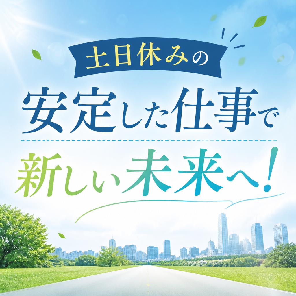 土日休みの安定した仕事で新しい未来へ！