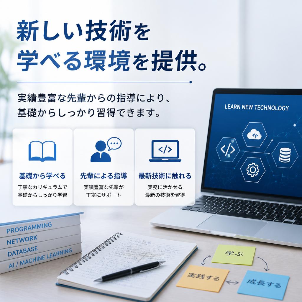スキルアップを支援する充実した教育体制