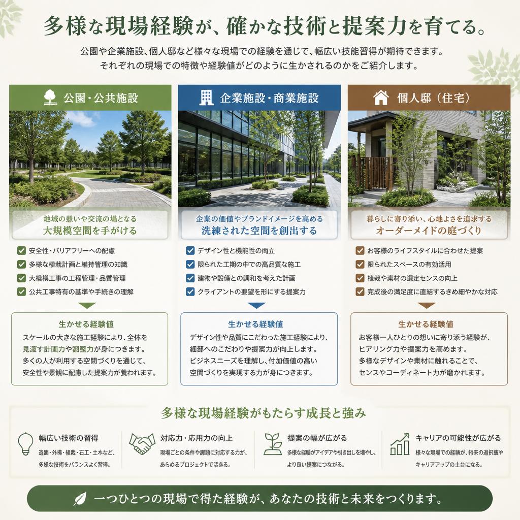 多様な現場での技能習得