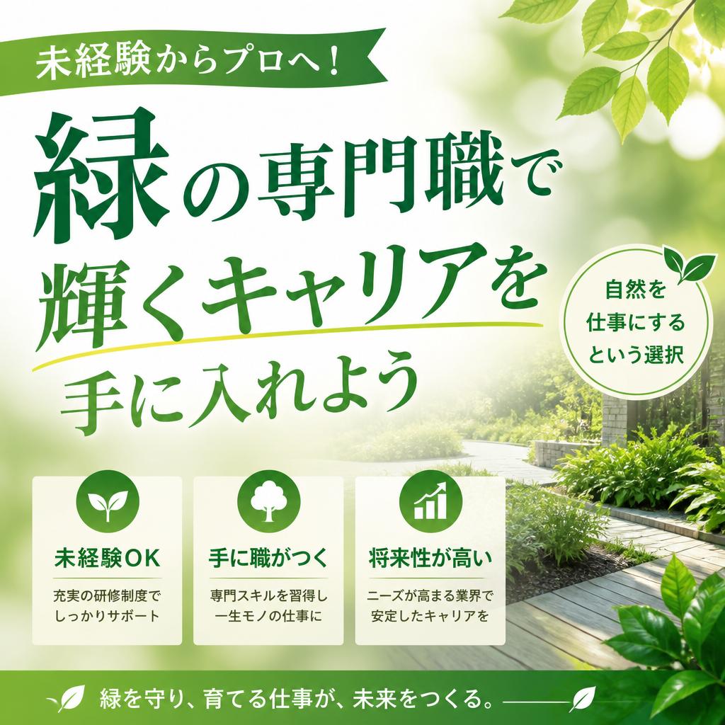未経験からプロへ！緑の専門職で輝くキャリアを手に入れよう