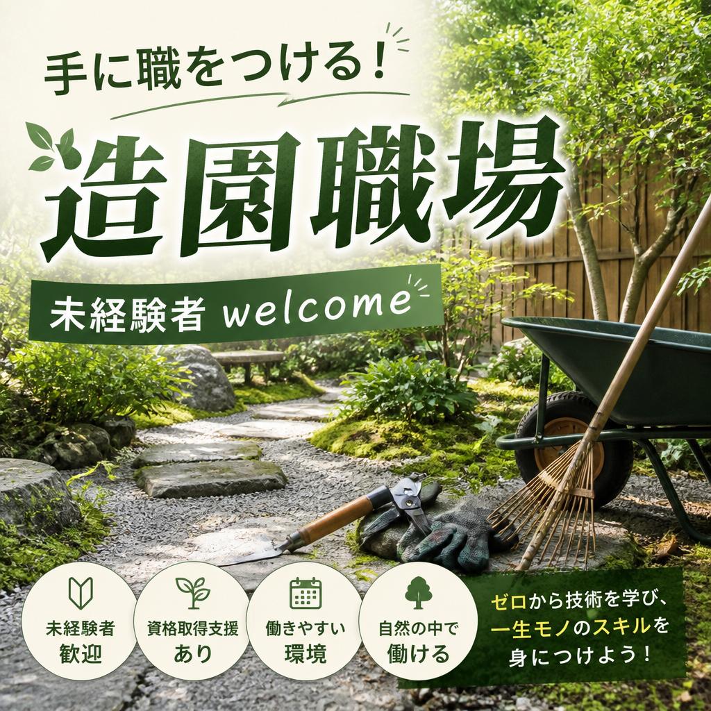 手に職をつける！未経験者welcomeの造園職場