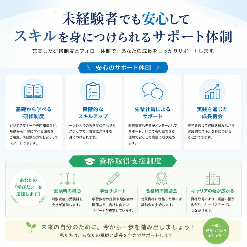 技術支援と資格取得