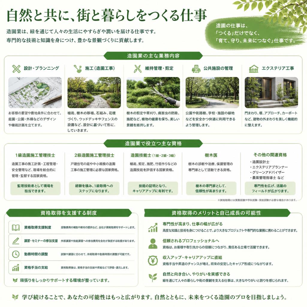 技術の習得と資格取得支援