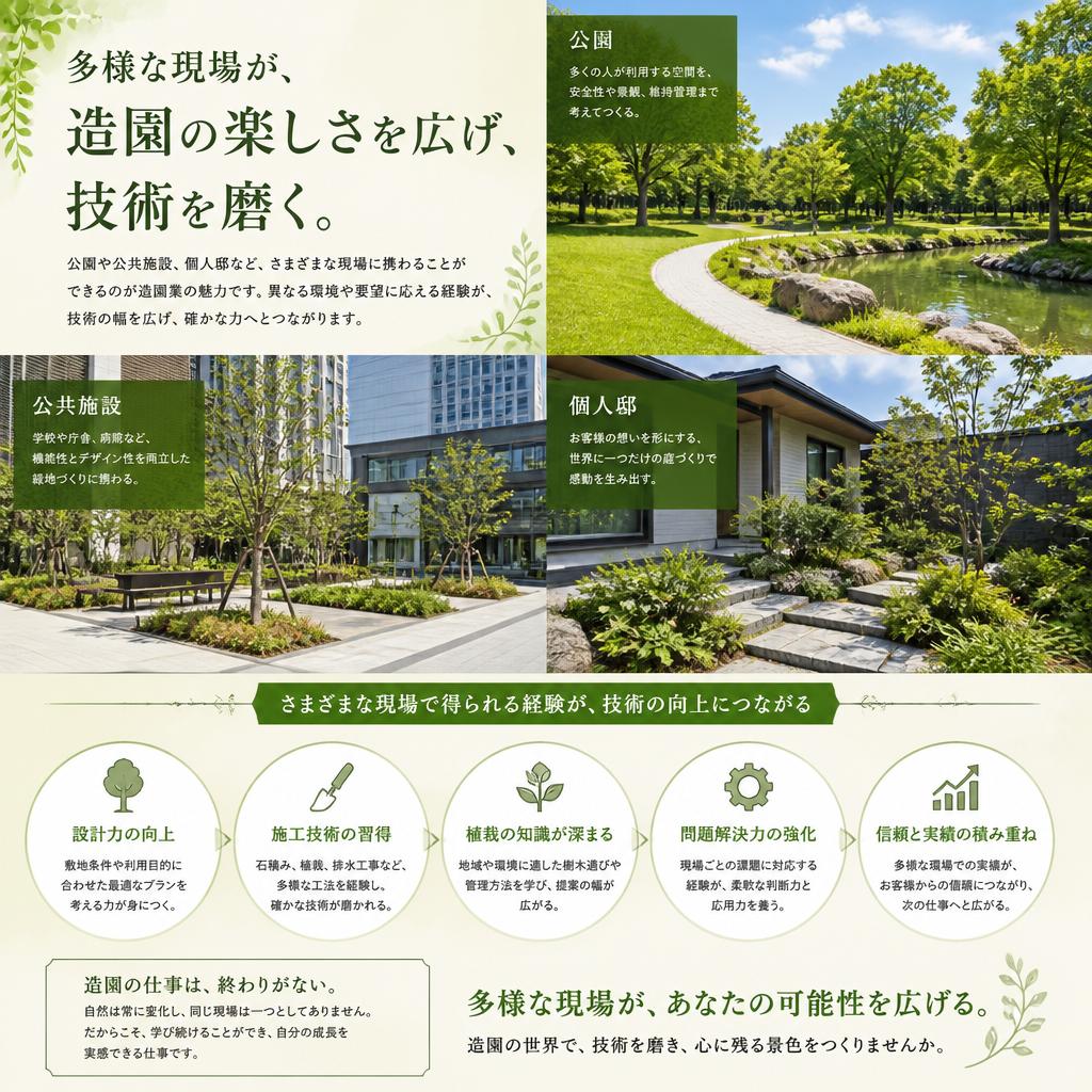 多種多様な現場での経験