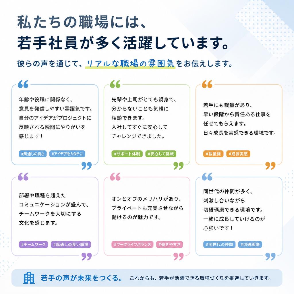 2. 若手社員が活躍する職場