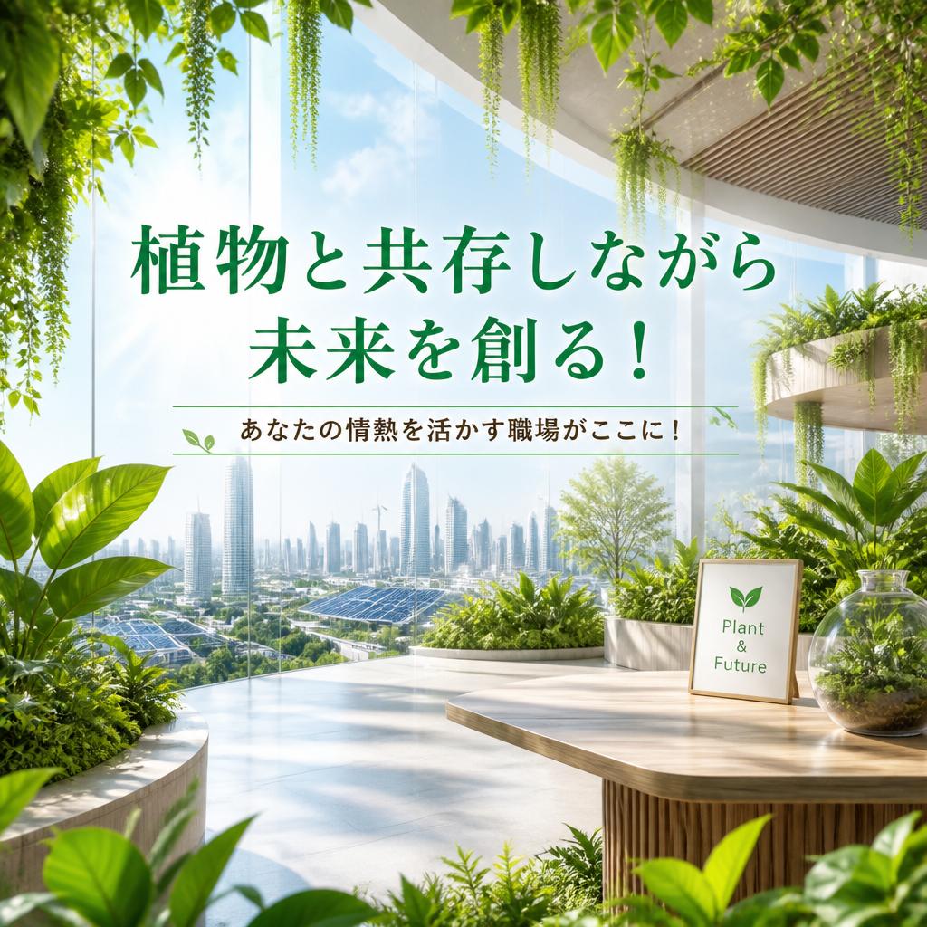 植物と共存しながら未来を創る！あなたの情熱を活かす職場がここに！