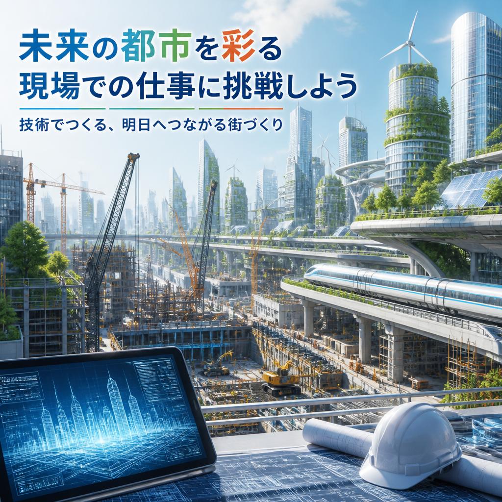 未来の都市を彩る現場での仕事に挑戦しよう