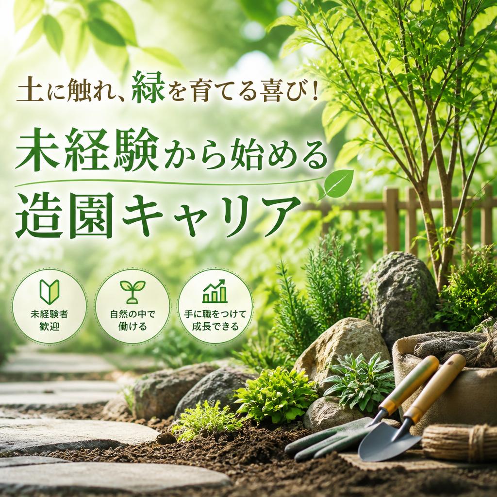 土に触れ、緑を育てる喜び！未経験から始める造園キャリア