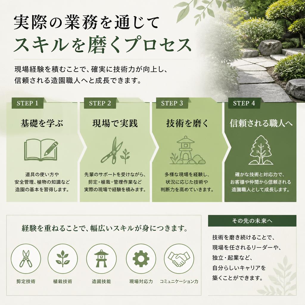 技術の幅を広げる成長プロセス